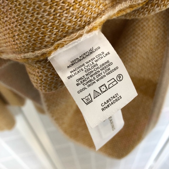 Loft Colorblock Stripe Poncho Pearl Ivory XS/S - new - Picture 5 of 6